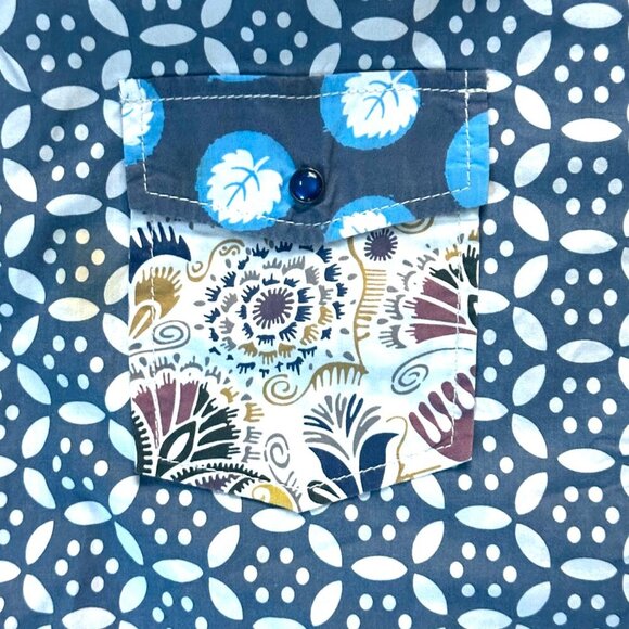 Desigual Patchwork Design Shirt -Size XXL- Unique Art to Wear - Dark Pearl Snaps - Picture 3 of 9